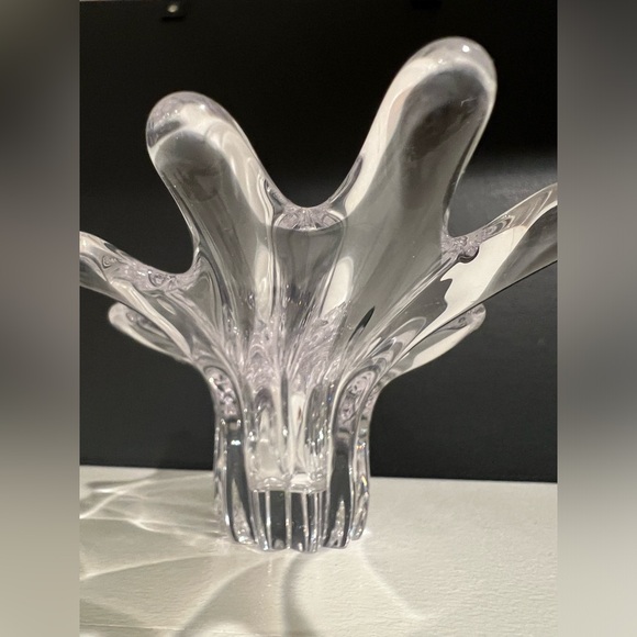 MCM Art Vannes Crystal Art Glass Bowl Elegant Trinket Dish Vintage 1950s France - Picture 5 of 14